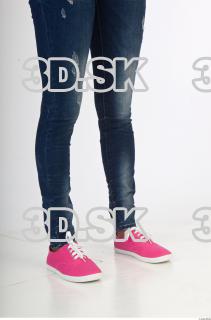 Calf reference of clothed Cecelia blue jeans pink shoes 0008